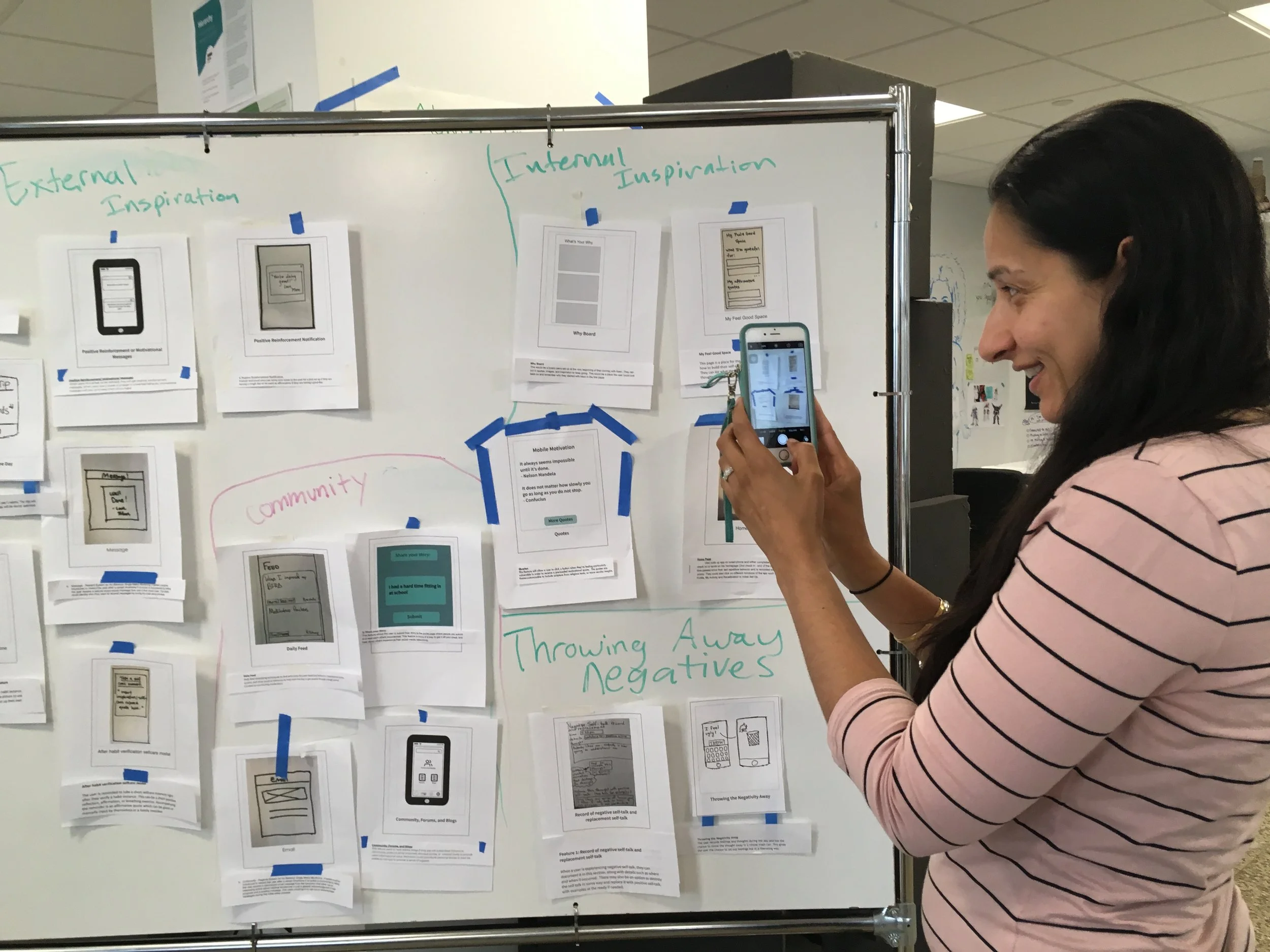 Aneela photographing her favorite features.
