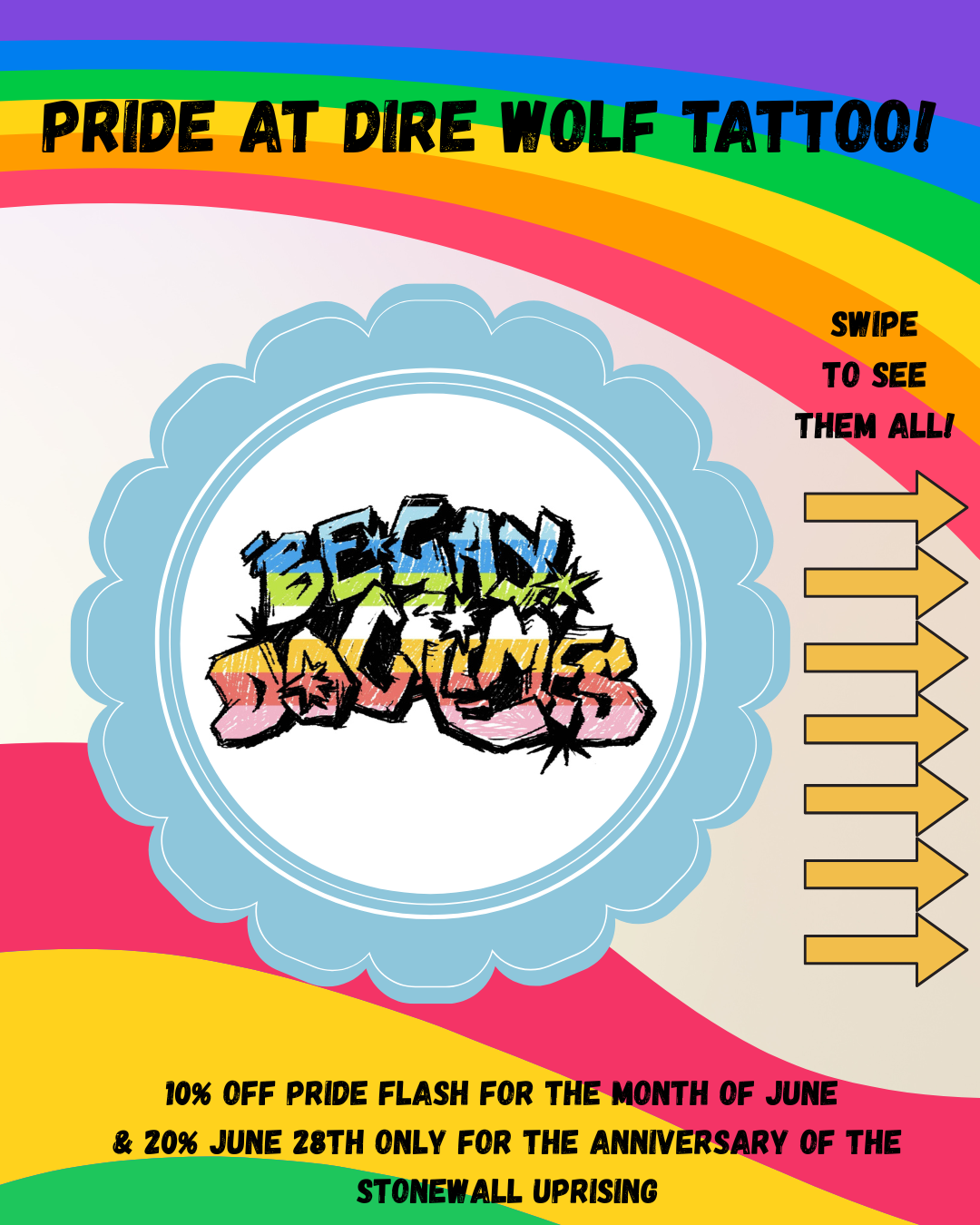 Pride at Dire Wolf Tattoo! 🏳️‍🌈🏳️‍⚧️