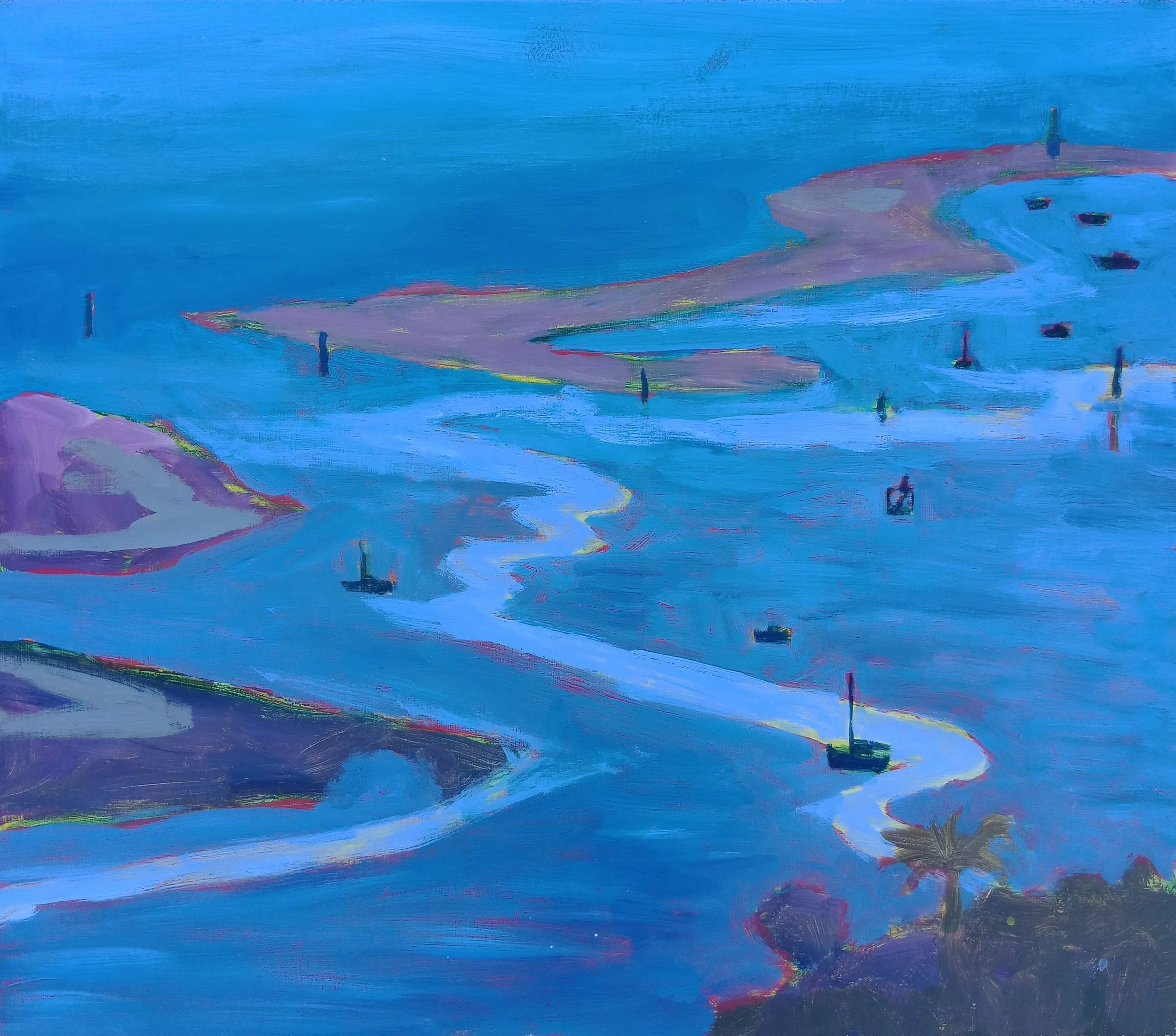 Haven VI . Acrylic on board 400mm x 355mm