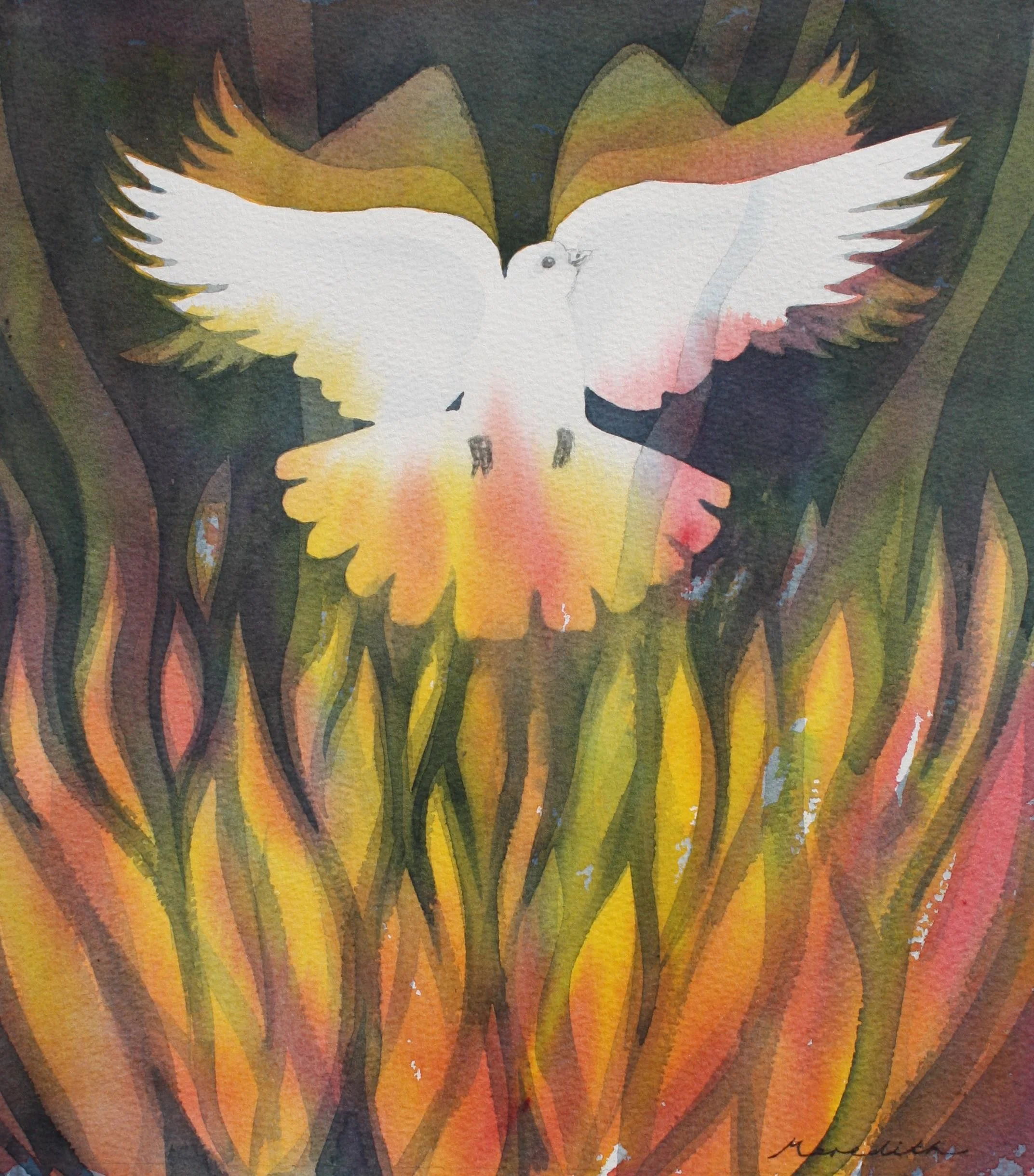 Renew (2013). Watercolour on paper. 250mm x 283mm