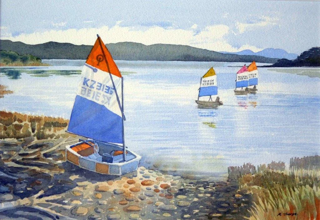 Parapara Sailing (2016). Watercolour on paper