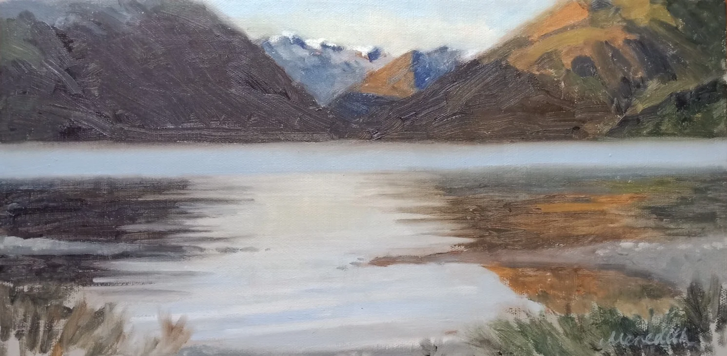 53. Lake Rotoiti Early Morning Mist. Oil on canvas.jpg