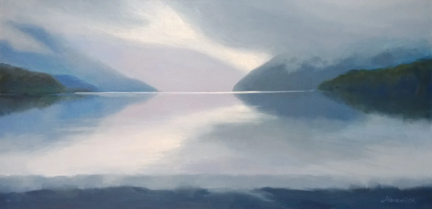 Lake Rotoiti Afternoon Showers (2019). Oil on canvas.