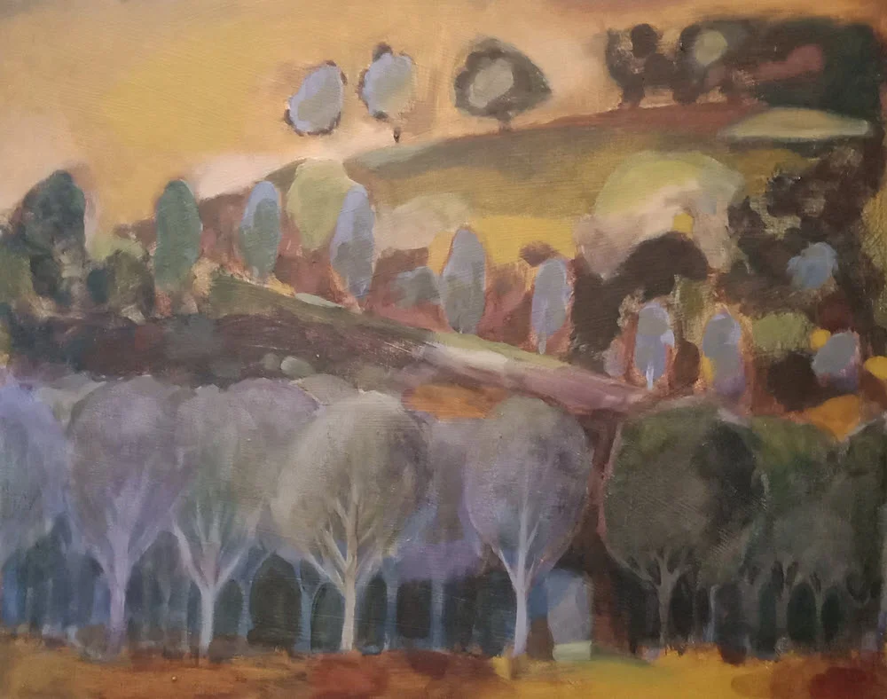 Nelson Hill (2018). 400 mm x 500 mm. Acrylic on Panel.