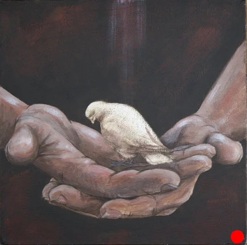 I Know You II (2013). 250 mm x 250 mm. Acrylic on Canvas. Available as a card (#30).