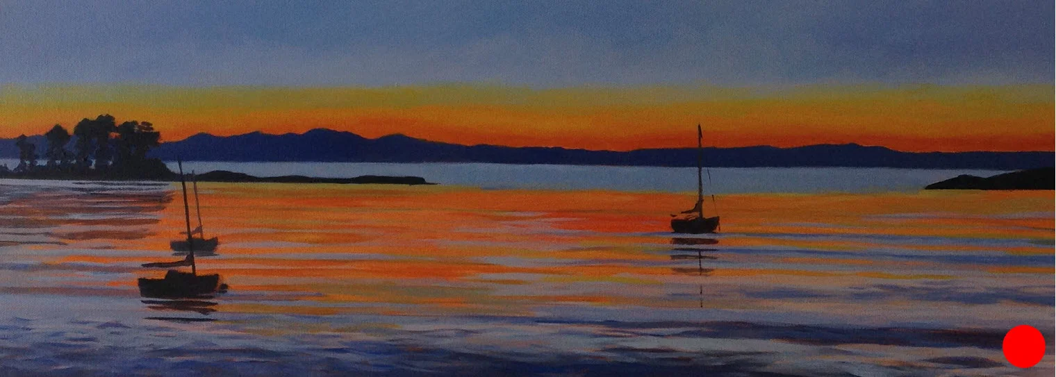 The Cut - Nelson (2014). 250 mm x 760 mm. Acrylic on Canvas.