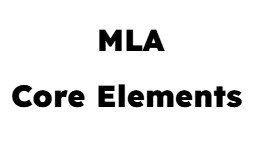 MLA Worksheet