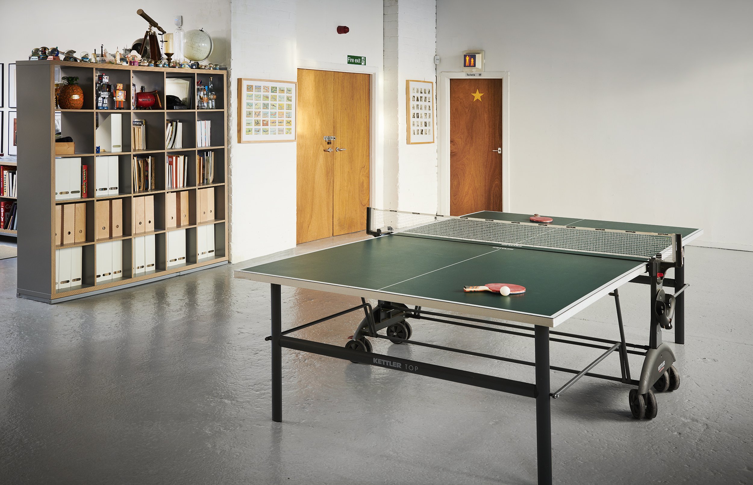 Studio rental interior with table tennis