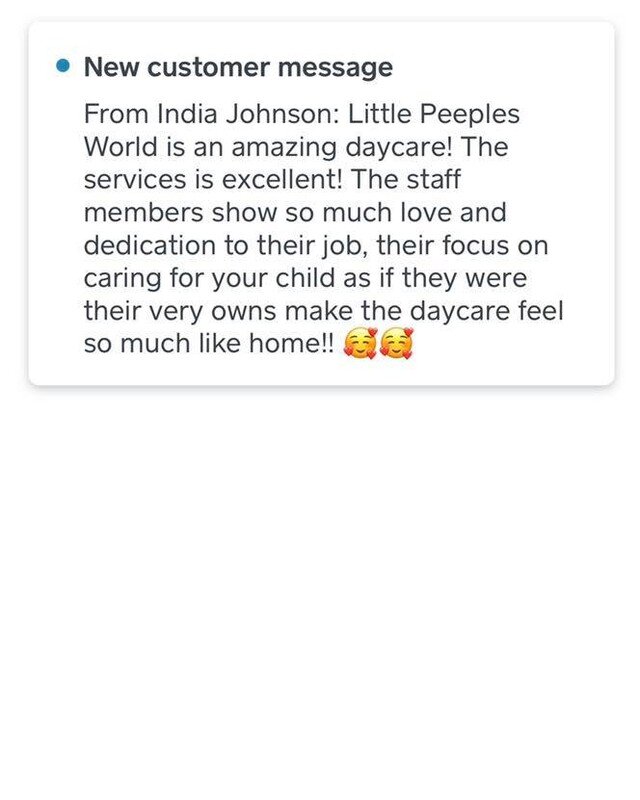 LPW Parent Review Alert!! 🚨 As I was working this evening I noticed an alert in the center's square payment portal from one of our parents! Thanks India for a Awesome Review!! Thanks for trusting us to care for your son! 😊👏🏾 🤩

#lpwchildcare 
#r