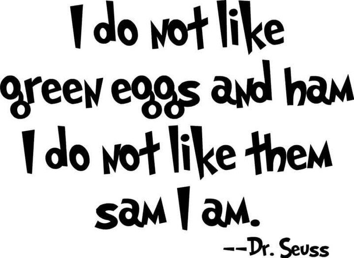 Green Eggs and Ham anyone?!👀🤔🥴🤢😅😬😋? Are you like Sam and do not like green eggs and Ham?! Swipe Left.⬅️

-Check out our stories to see how our Little Peeple liked Green Eggs and Ham! 😬😅

#Dr.Seuss
#happybirthdaydrseuss 
#readacrossamerica 
#