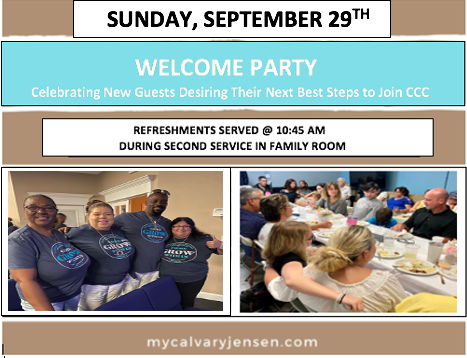 WELCOME PARTY & BREAKFAST - COME GROW WITH US
