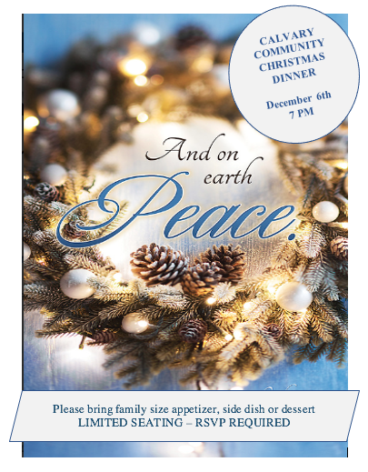 ANNUAL CCC CHRISTMAS DINNER - PEACE ON EARTH
