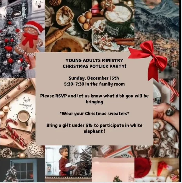 YOUNG ADULTS CHRISTMAS POTLUCK PARTY!