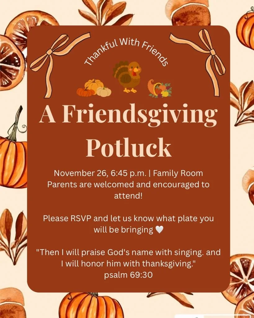 STUDENT MINISTRY FRIENDSGIVING POTLUCK