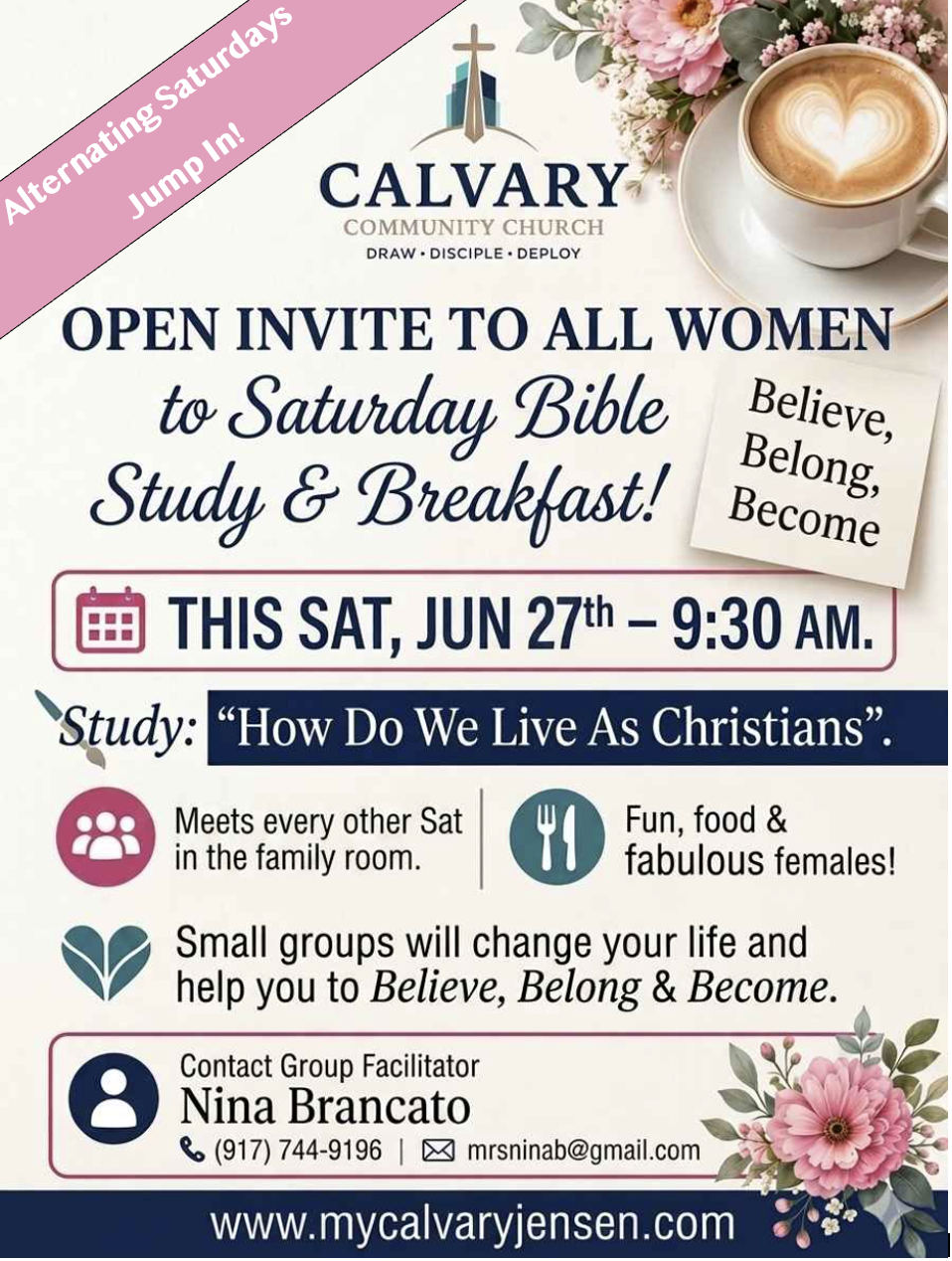 SATURDAY SUMMER WOMEN'S BIBLE STUDY GROUP