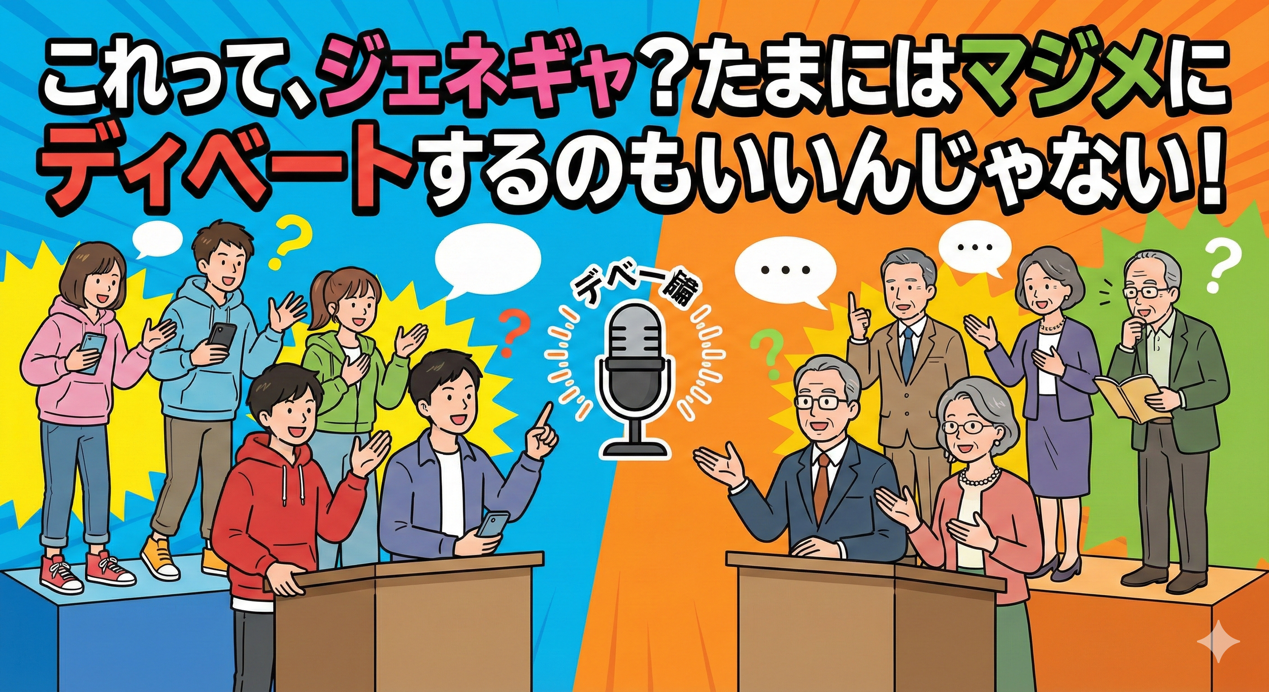 定例交流会#87「これって､ジェネギャ？ たまにはマジメにディベートするのもいいんじゃない！（リアル＆オンライン）」