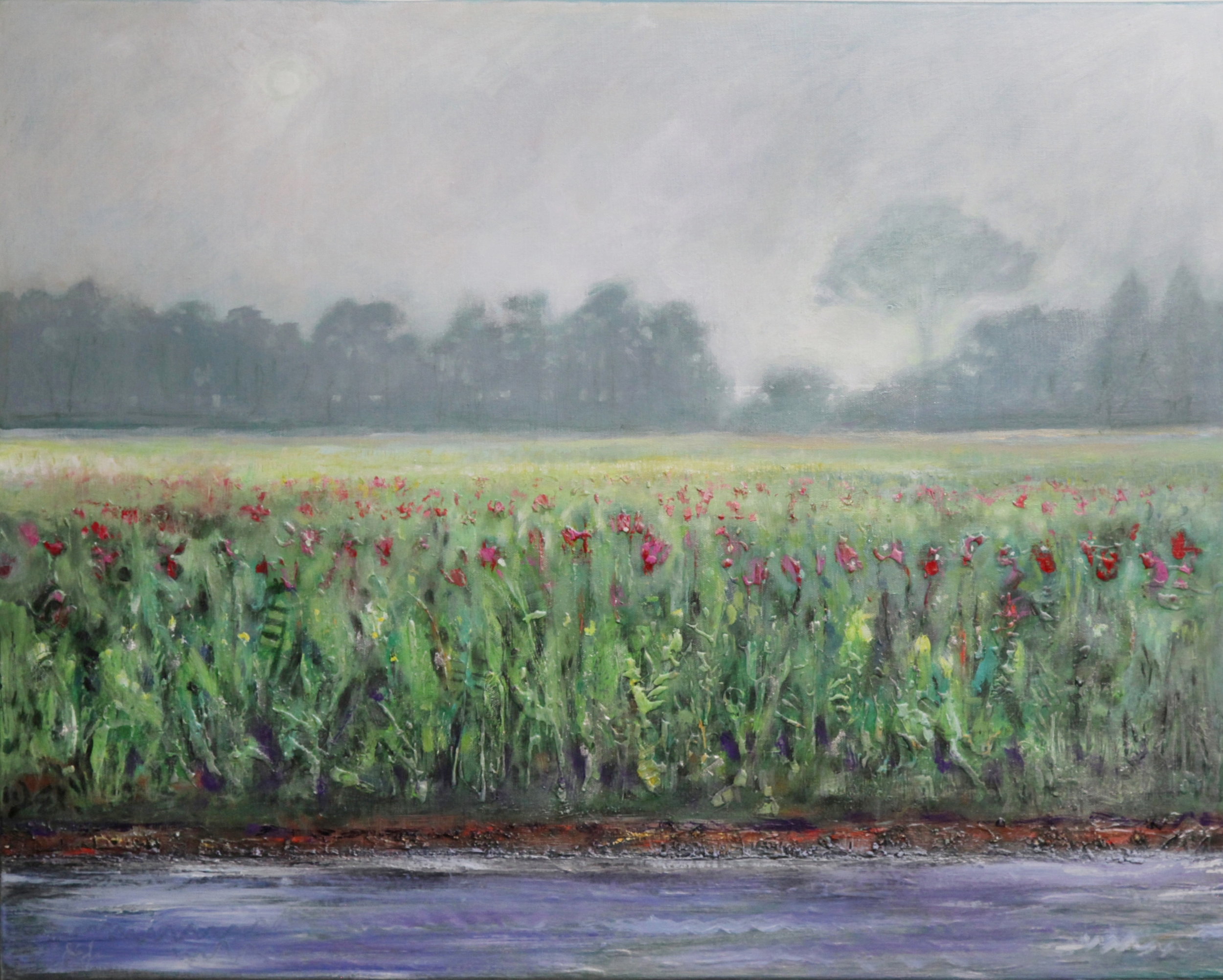 Riverbank and Meadow, 2017 - In Private Collection