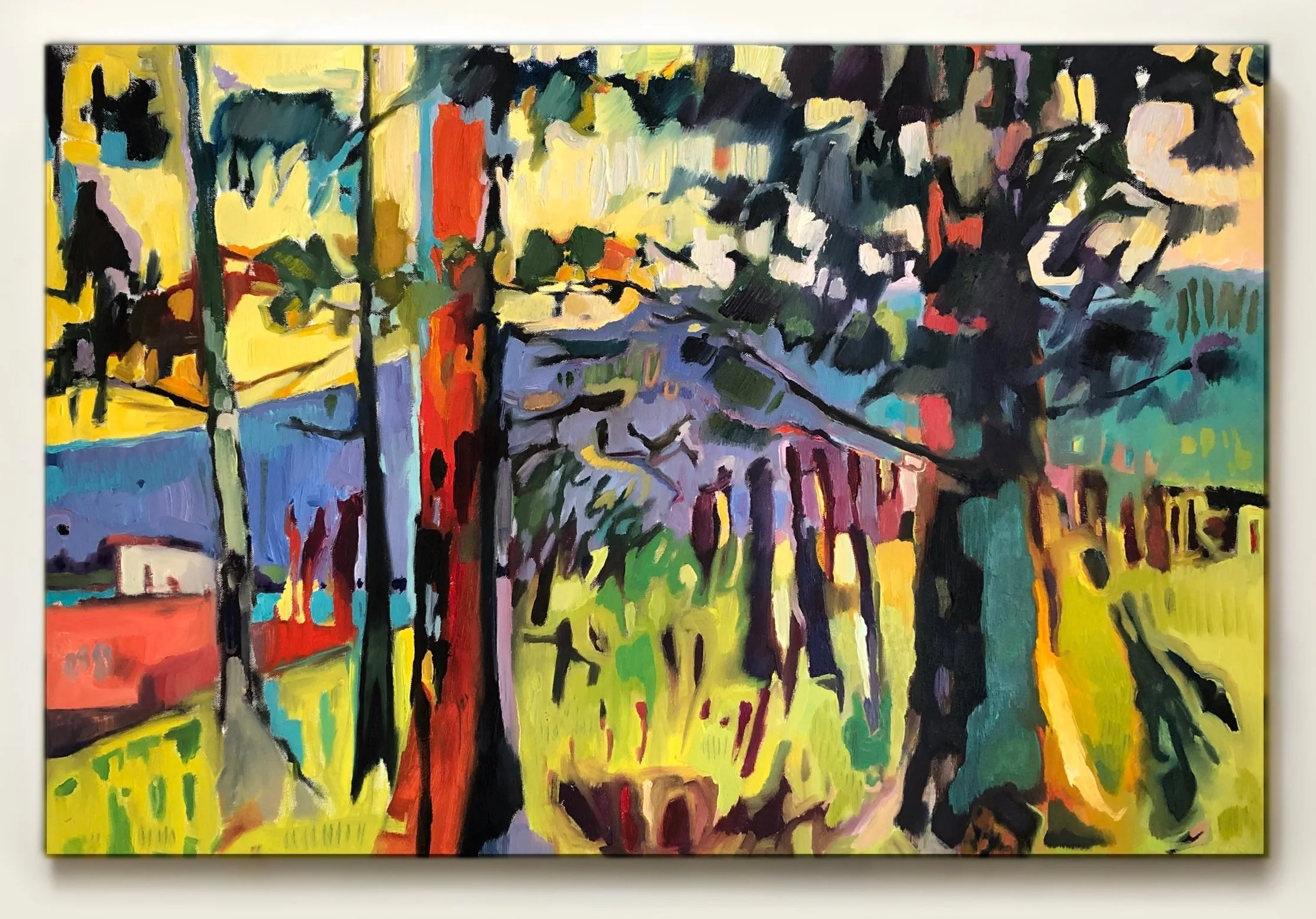 Woods with Yellow Sky