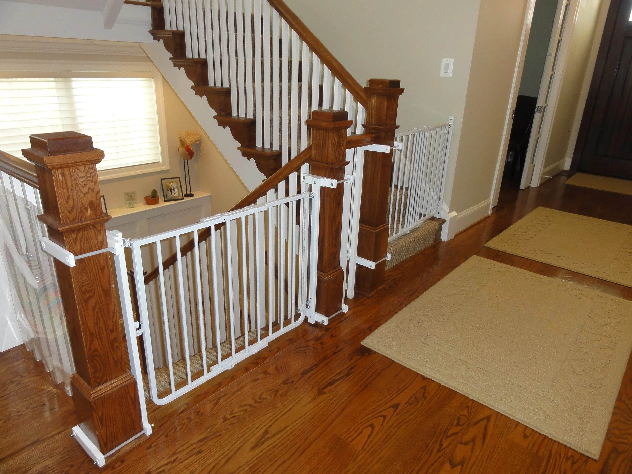 Gate Mounted to Newel Posts