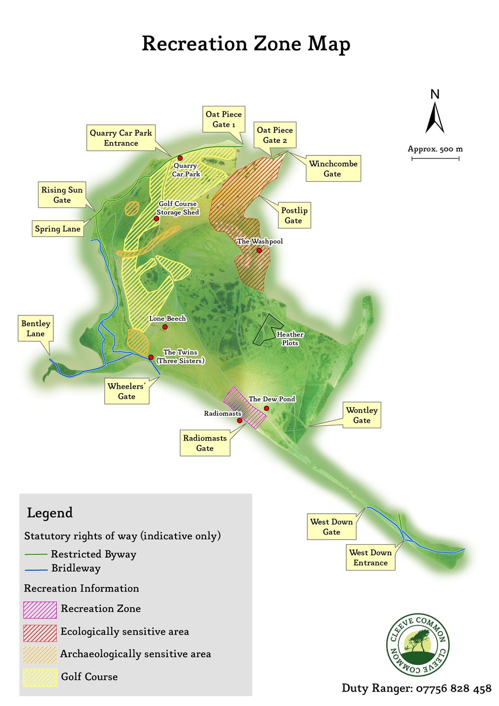 Cleeve Hill Walk Map Cleeve Common Codes — Cleeve Common