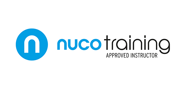 Nuco Training logo with blue circle and white 'n', and the text 'nuco training' and 'approved instructor'.
