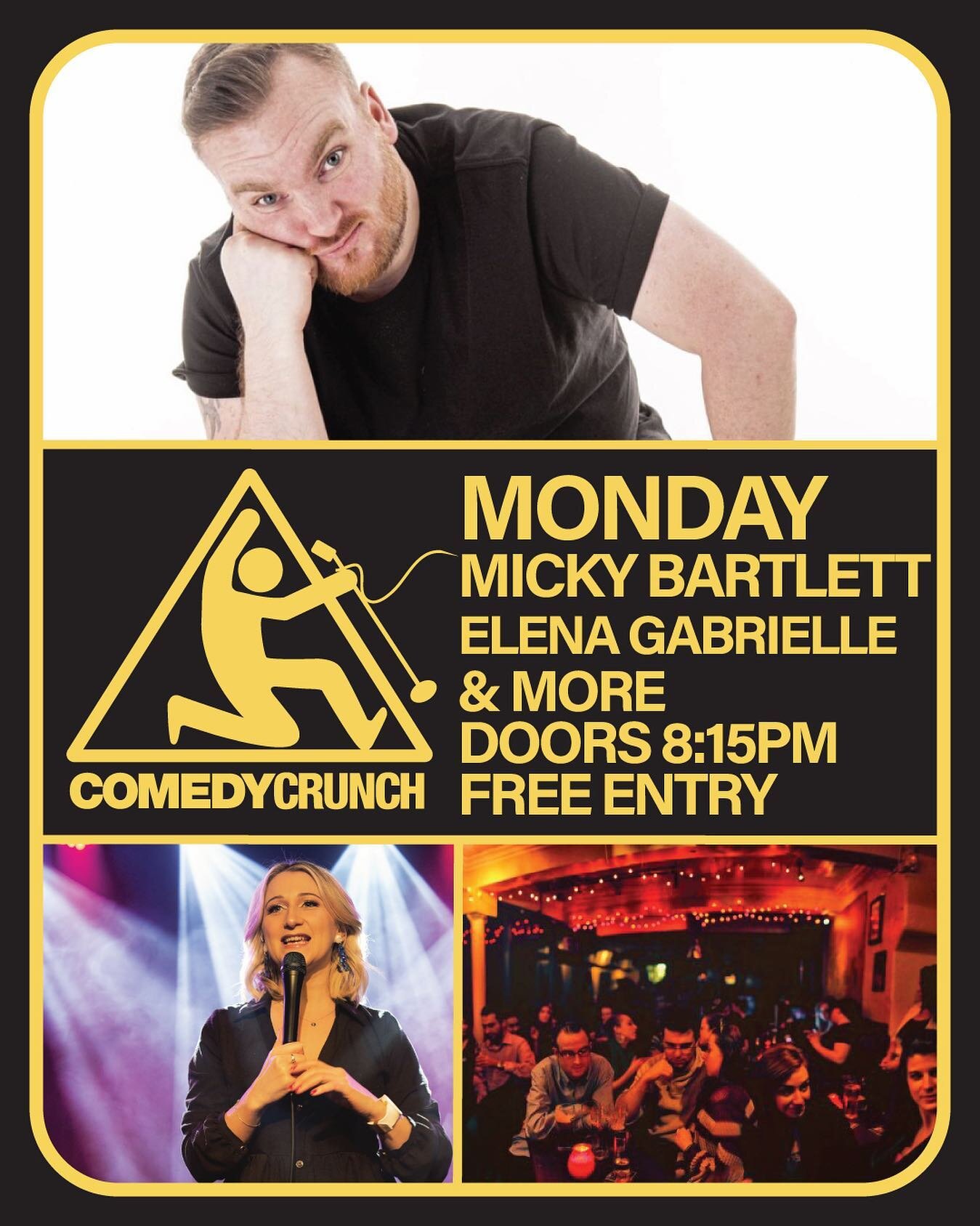 We&rsquo;re back Dublin with a powerhouse double-header Monday with Belfast&rsquo;s Micky Bartlett &amp; Australias Elena Gabrielle! Doors 8:15pm/show 9pm🎙✨ Free ice-cream too! 
#bestclubintown 
#dublinevents
#mondaymotivation 
#goodtimes
#dannyobri