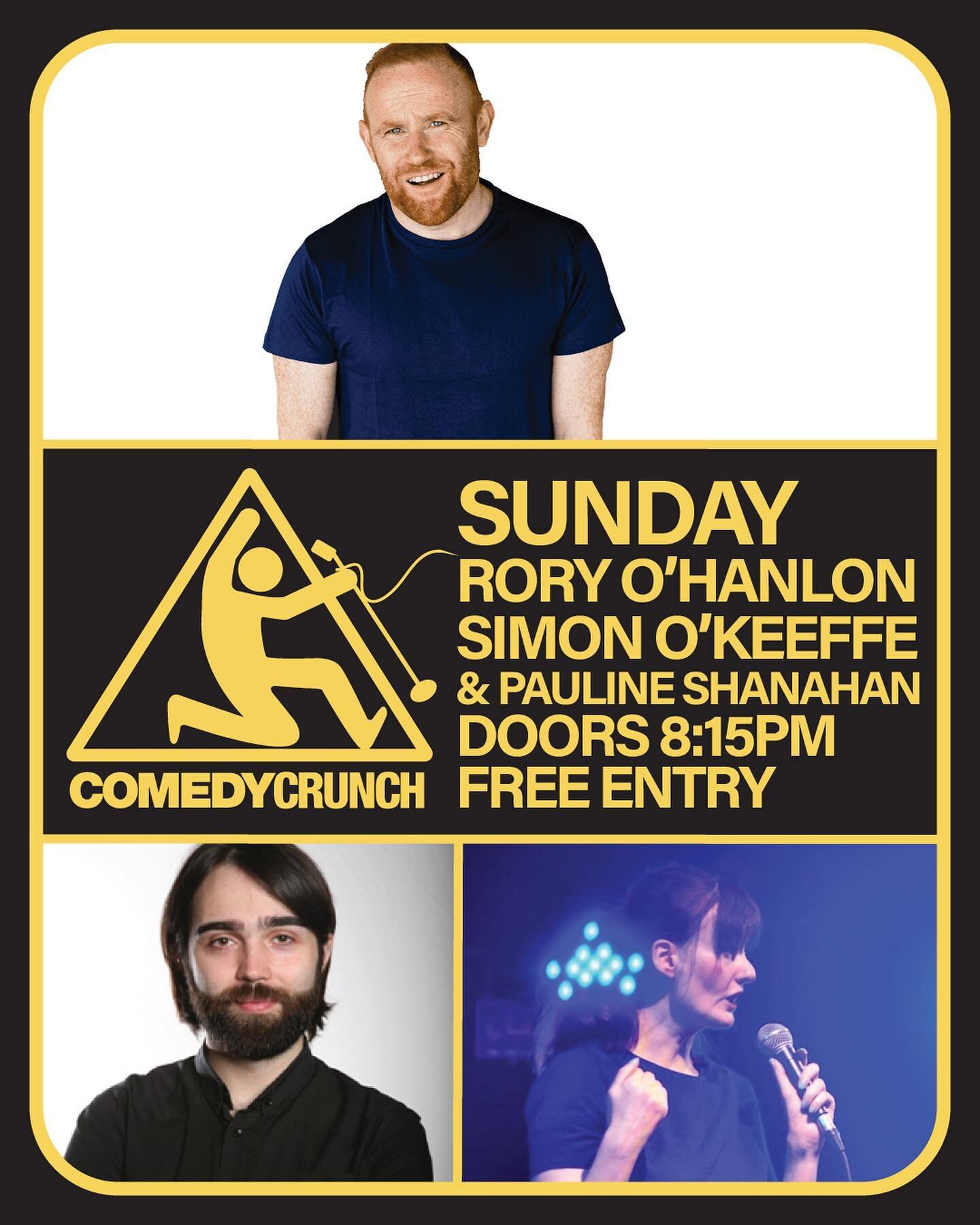 Two great shows this Sunday &amp; Monday #Dublin with RORY O&rsquo;HANLON, DANNY RYAN &amp; more 🥳
