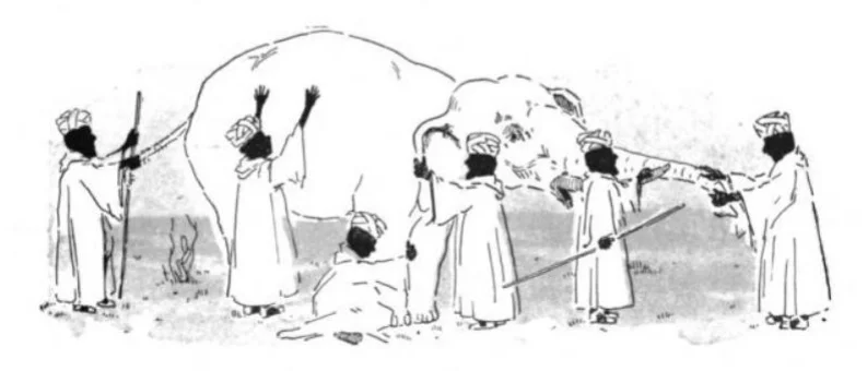From the fable of the blind men and the elephant