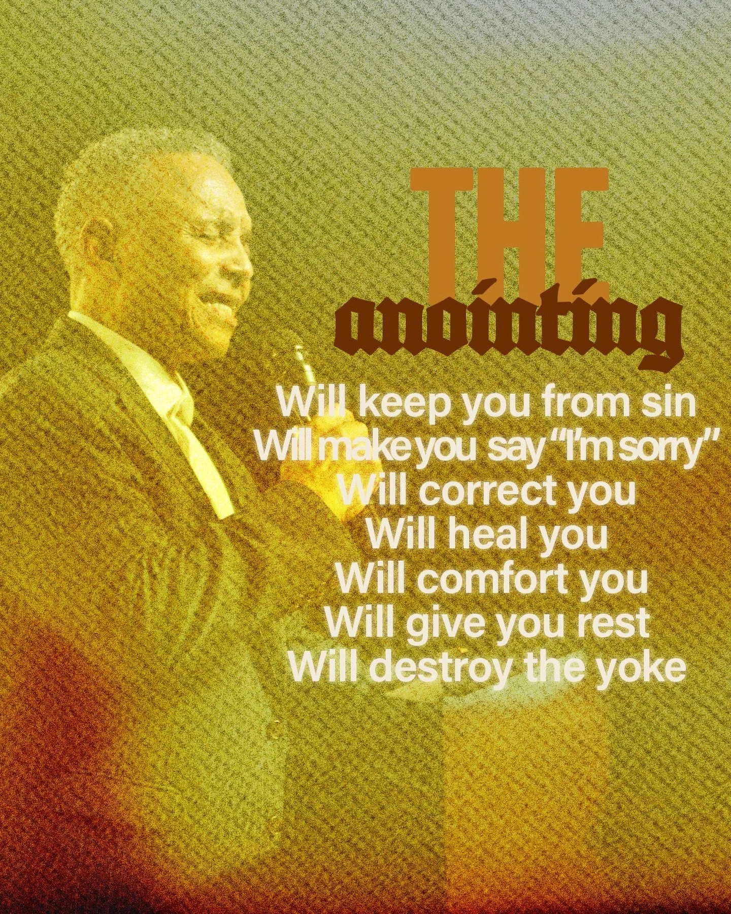 The anointing is not just here to make you shout. It is here to keep you, correct you, heal you, comfort you, and destroy every yoke. Lord, let Your anointing rest on us. 💛