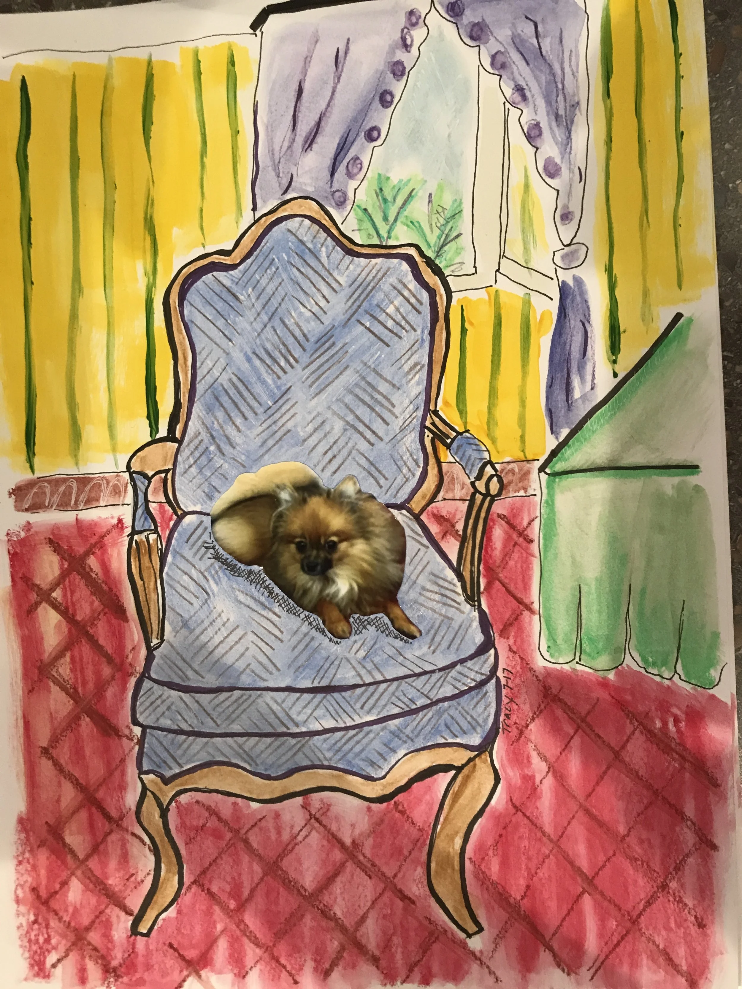 Dee in the French Chair