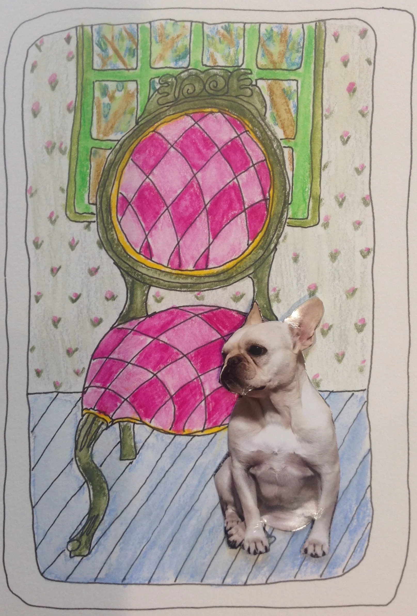 Queenie at her chair