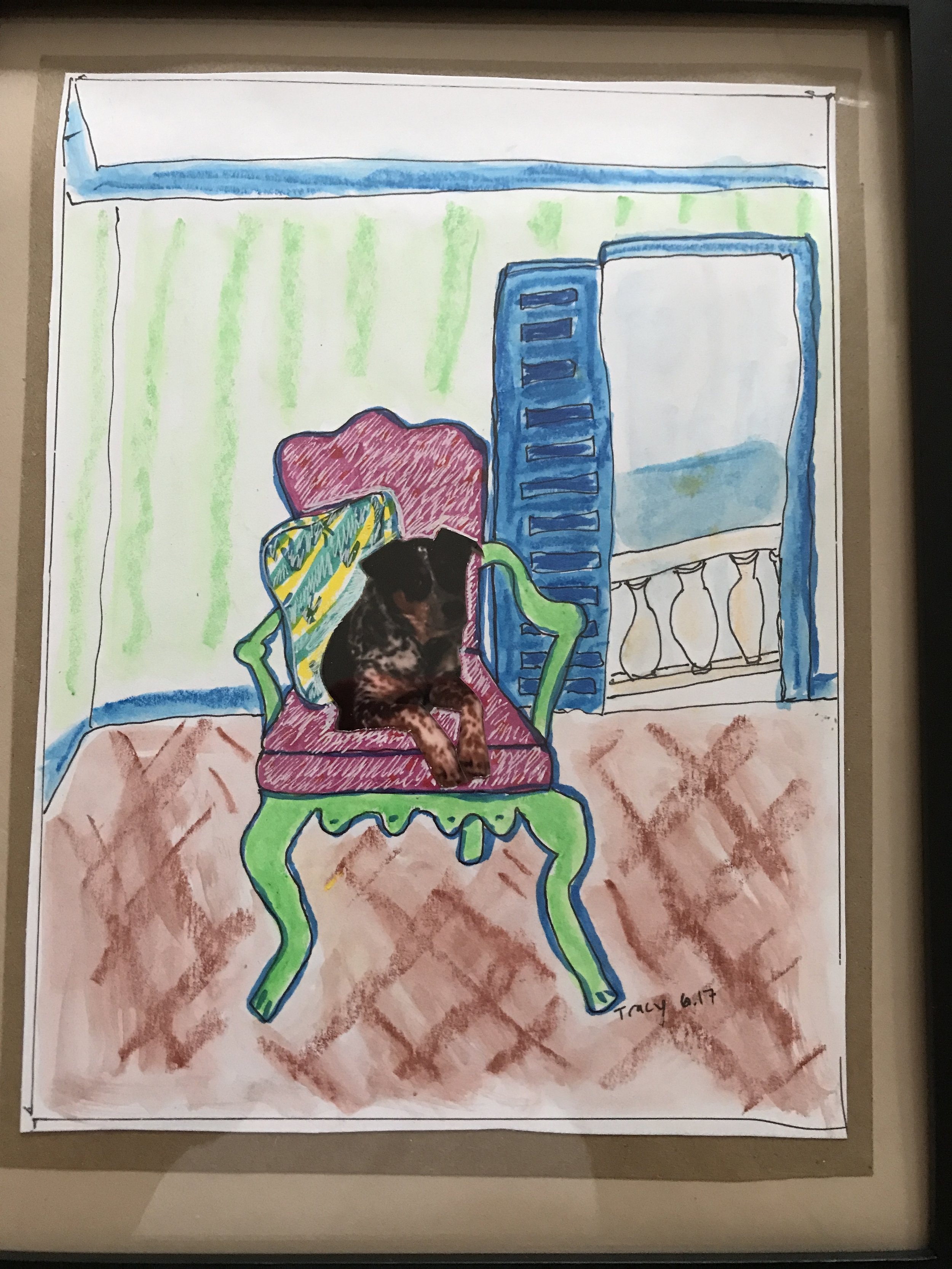 Dee on the Pink Chair