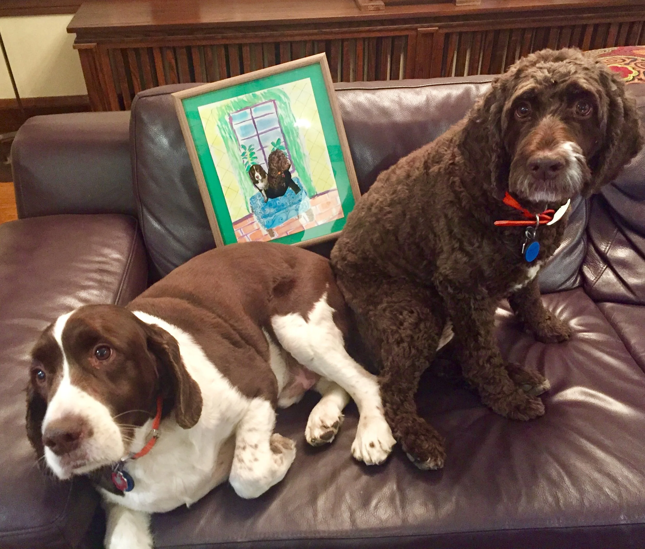 Charlie and Lucy with their Portrait