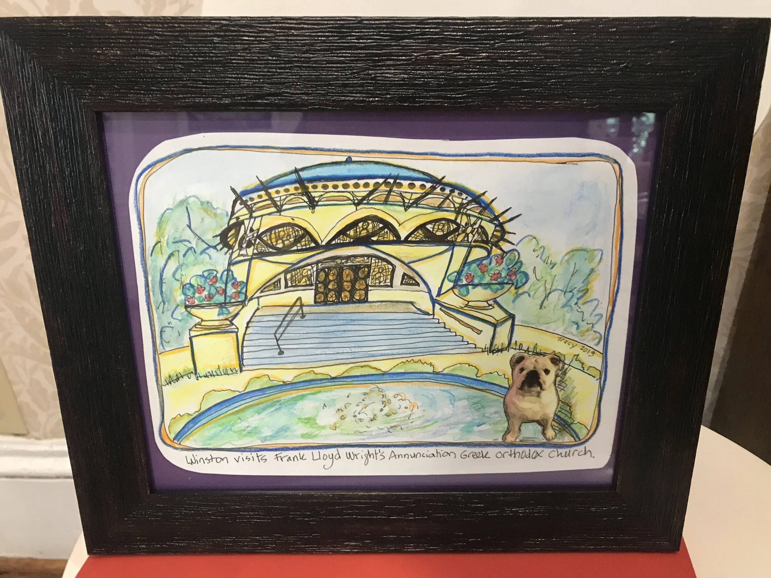 Winston visits Frank Lloyd Wright's Annunciation Greek Orthodox Church.