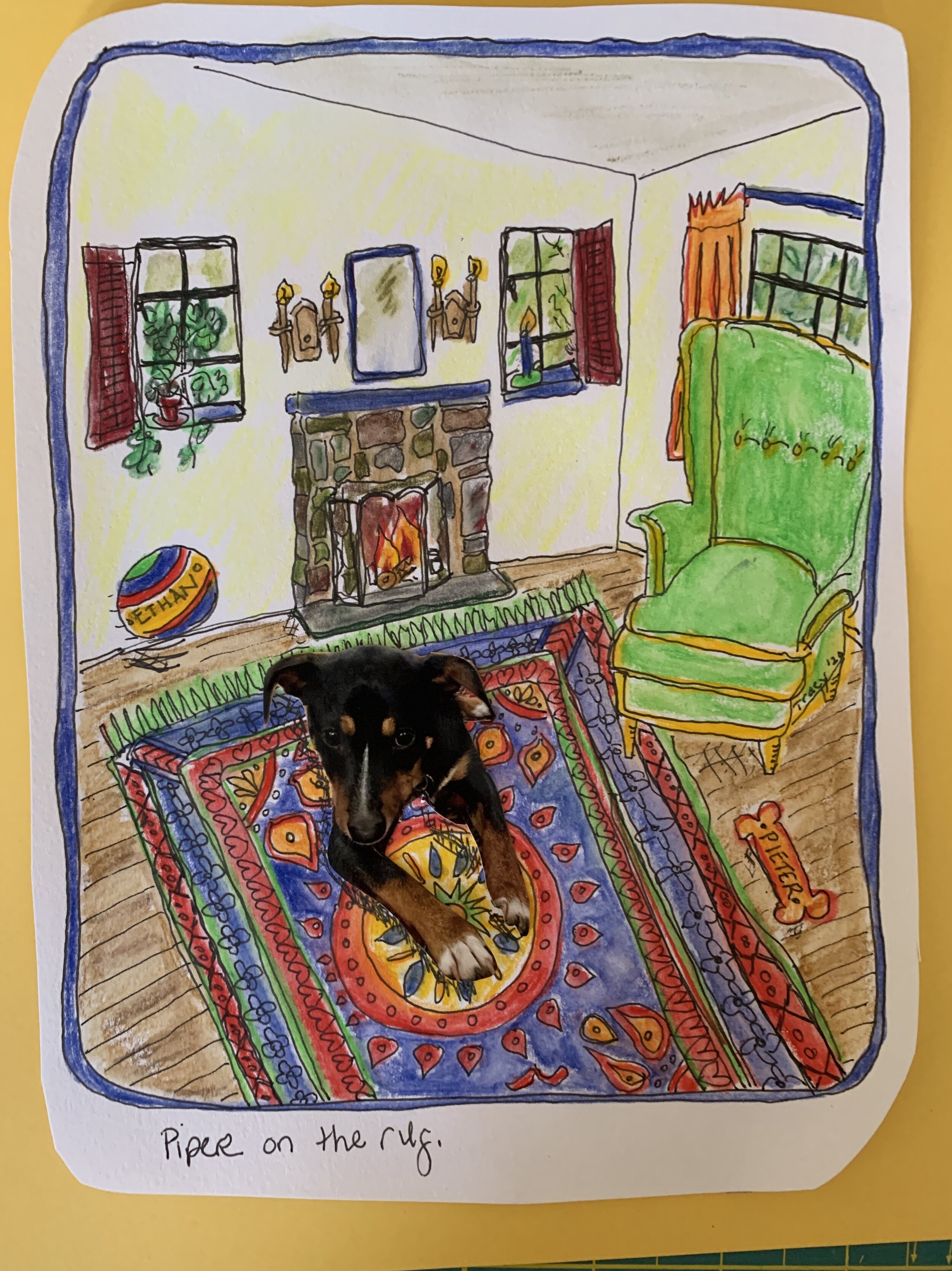 Piper on the Rug.