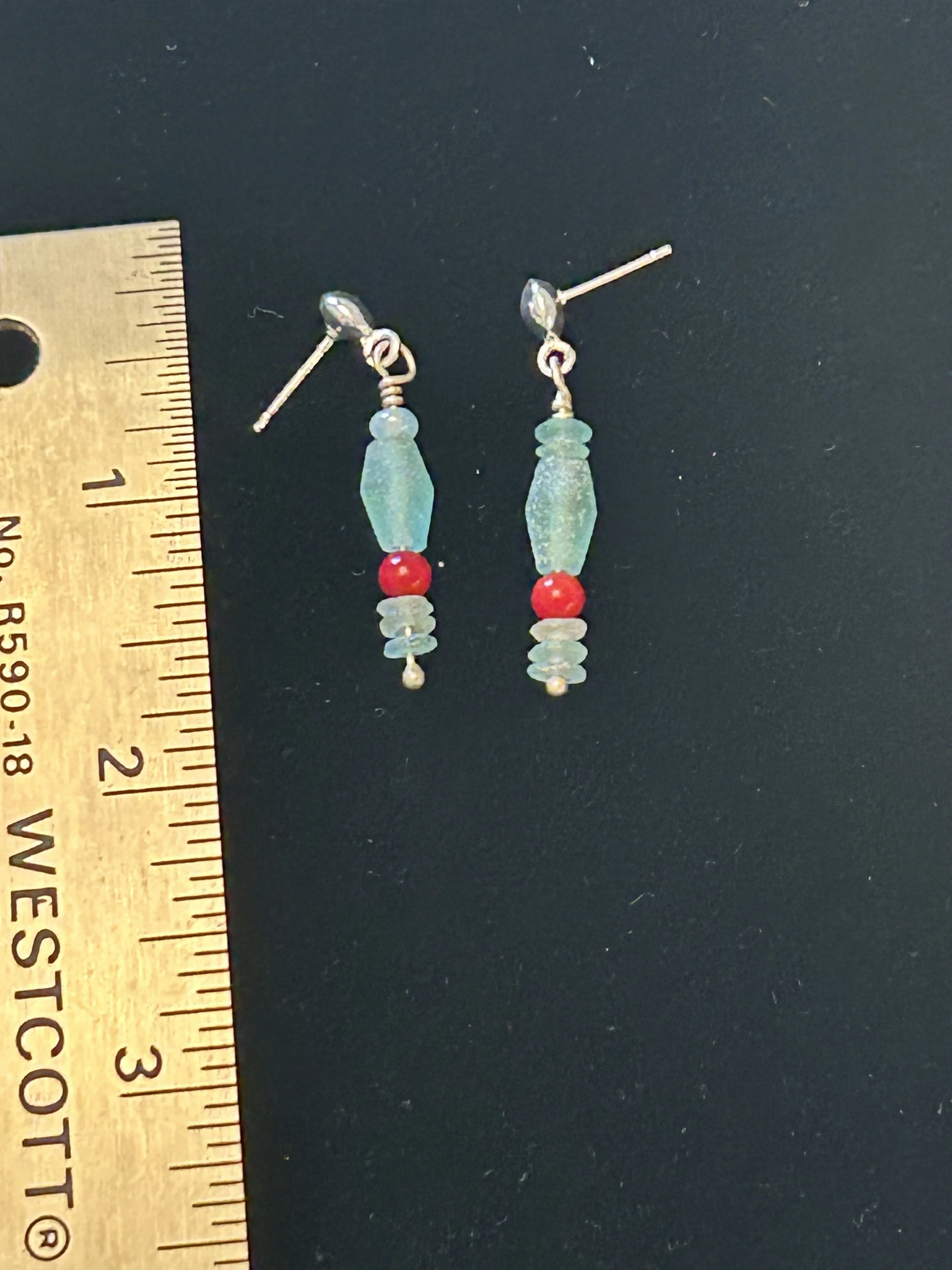 Gift From The Sea: Green "Sea Glass" and Coral  $30