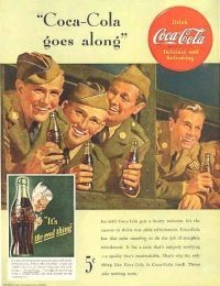 Pubblicità della Coca Cola.