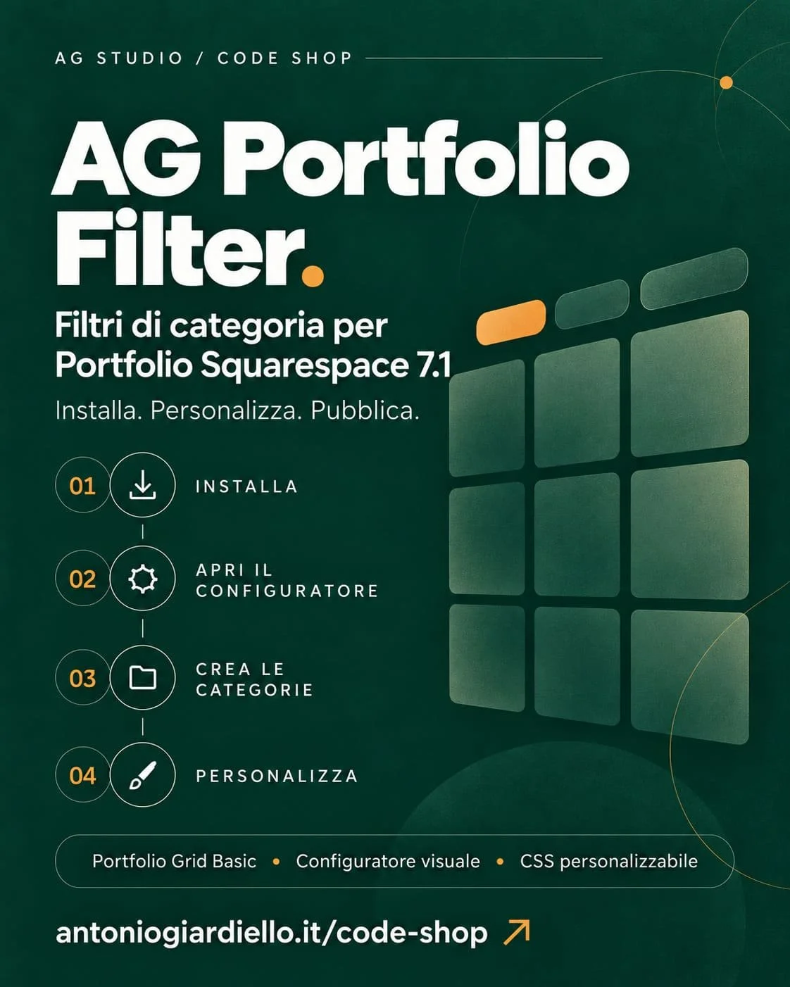 AG Portfolio Filter Squarespace 7.1