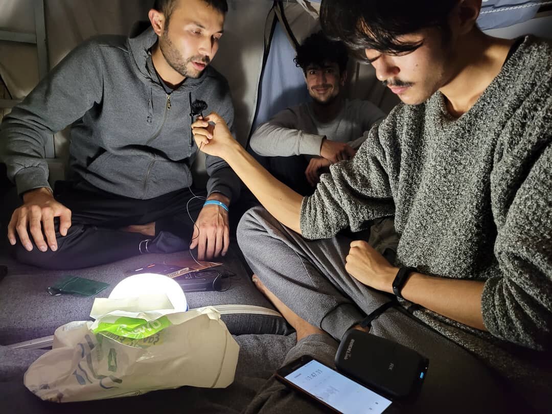 Day 10 of the Latitude Adjustment Podcast Academy with asylum seekers on #Lesvos.

Participants in the camp have begun recording the interviews for their final projects.

The logistics of organizing teams in and out of the camp, navigating two langua