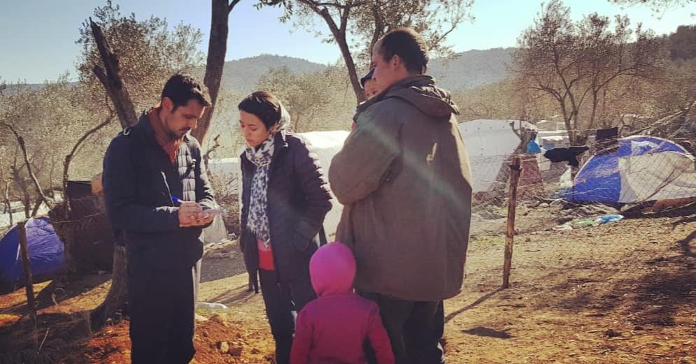 Conducting interviews in  Moria Camp with @nazanin_froghi in January of 2020. Hard to believe this was only a year ago.

Thank you for the picture @_atifa.akbari_