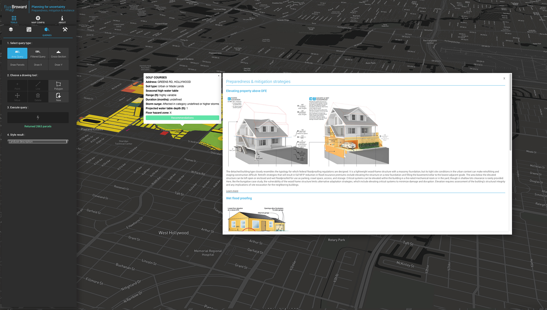   retrofitting and mitigation suggestions at parcel level  