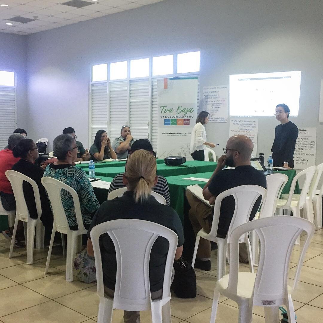 What should housing preparedness and recovery look like in your community? The Urban Risk Lab's Larisa Ovalles last week in Toa Baja, Puerto Rico, working on local planning for housing resilience and recovery. This is one of several pilots being host