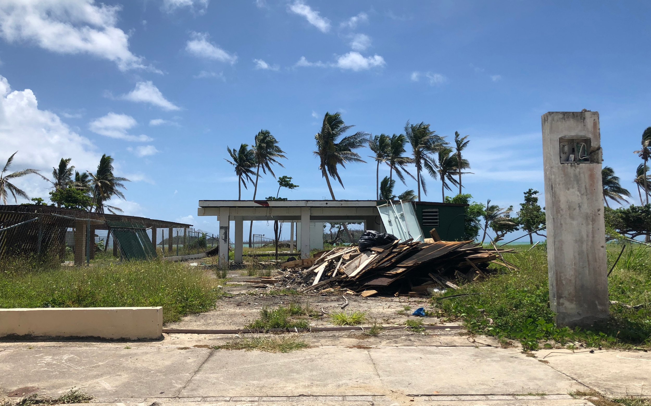  Damage from Hurricane Maria, Punta Santiago, Humacao, Puerto Rico May, 2018 