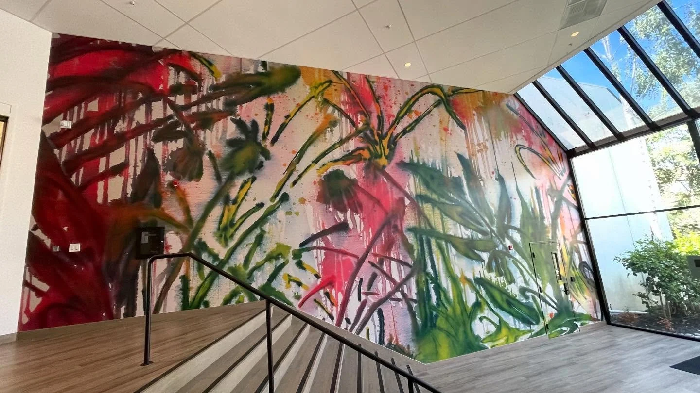 Larger than life collaboration with @anthony_meier_ to bring a @saifazzuz piece to life on the wall at @stanford.med. We are always grateful and humbled to work with so many talented creative minds - this piece is a showstopper!