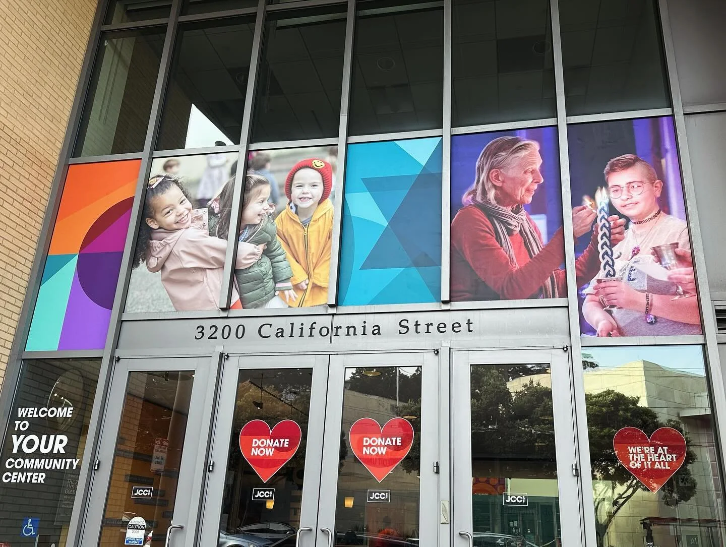 We got to spend the day giving the @jccsf a glow up with some new window graphics! Loving the refresh and 👀 @wisesons opening soon!