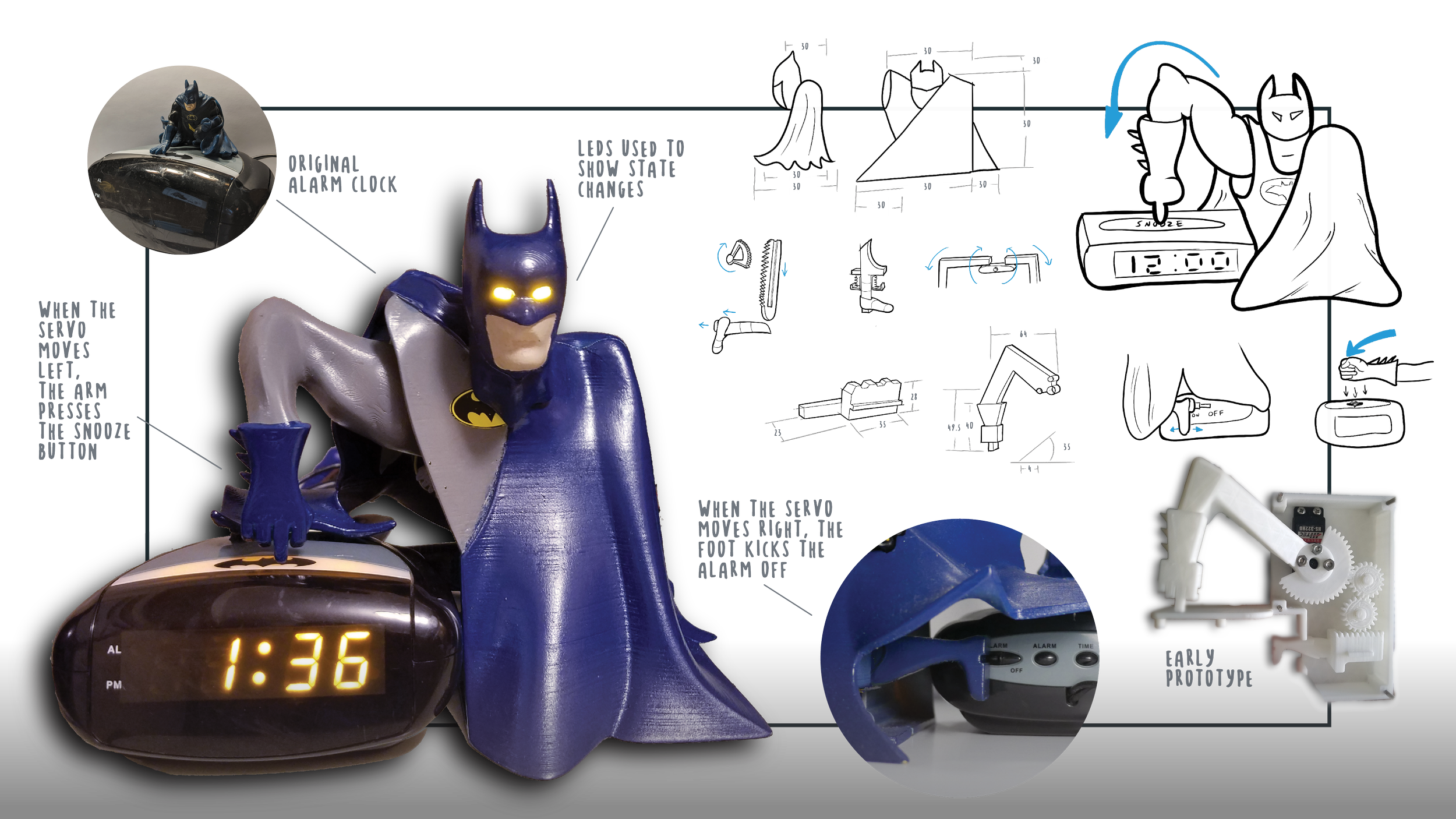 HE'S ALWAYS LISTENING BATMAN ALARM CLOCK