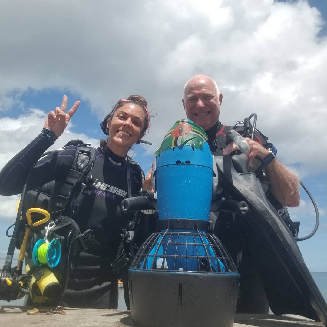 DPV Specialty Instructor Kayla w/Studnet - “Specializing in niche dive activities like DPV or Sidemount are a great way to set yourself apart from other pros or businesses but make sure if you have access to the specialized equipment you need to guide or teach that safely and effectively!”