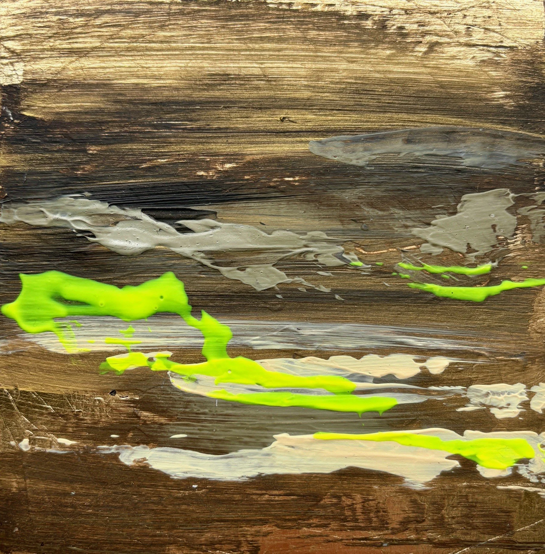 Small original painting exploring the relationship between our inner and outer worlds by Vicky Paul