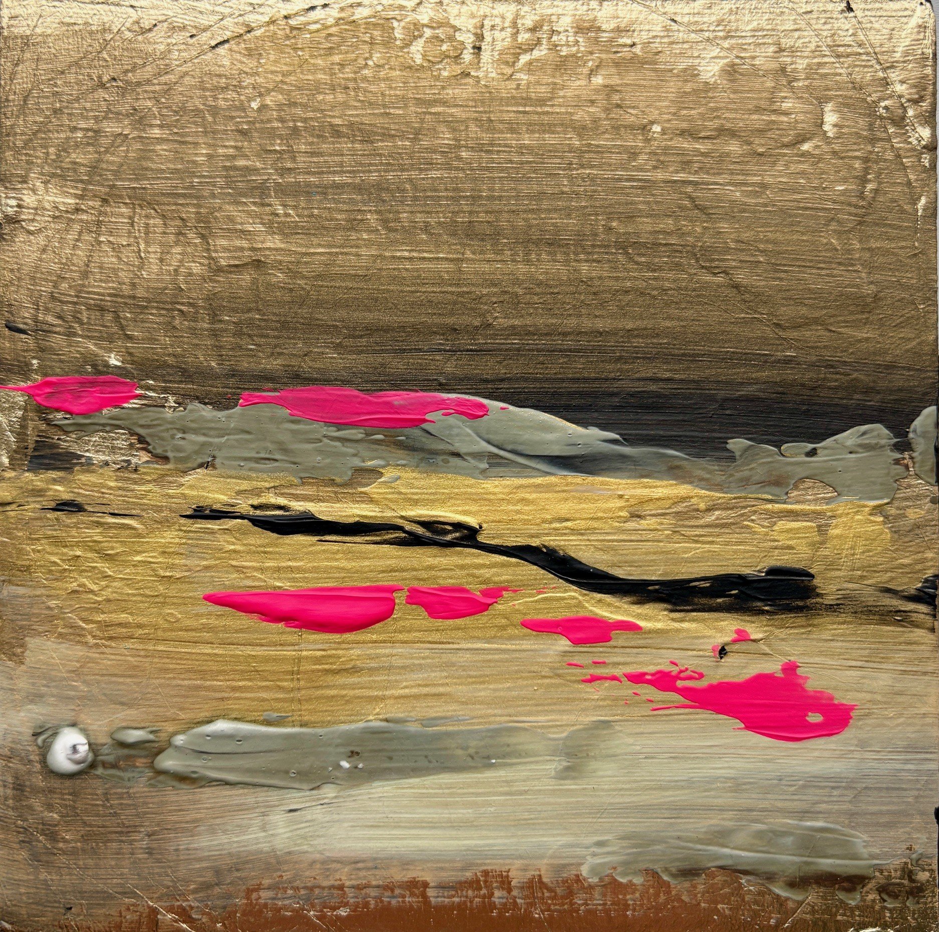 Small original painting exploring the relationship between our inner and outer worlds by Vicky Paul
