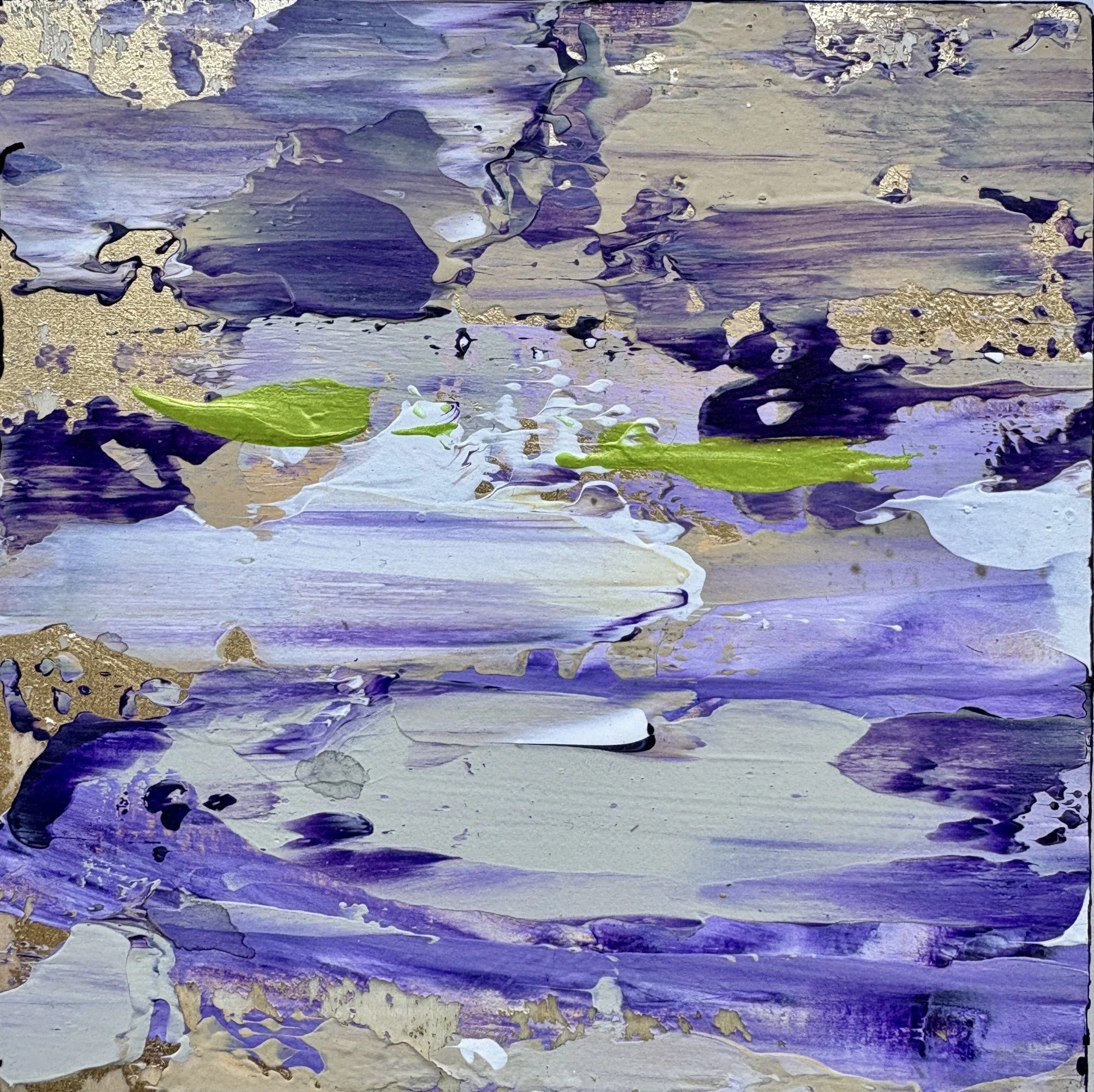 Small original painting exploring the relationship between our inner and outer worlds by Vicky Paul
